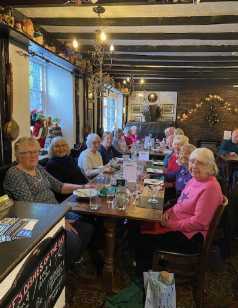 Local history group members at their Christmas meal