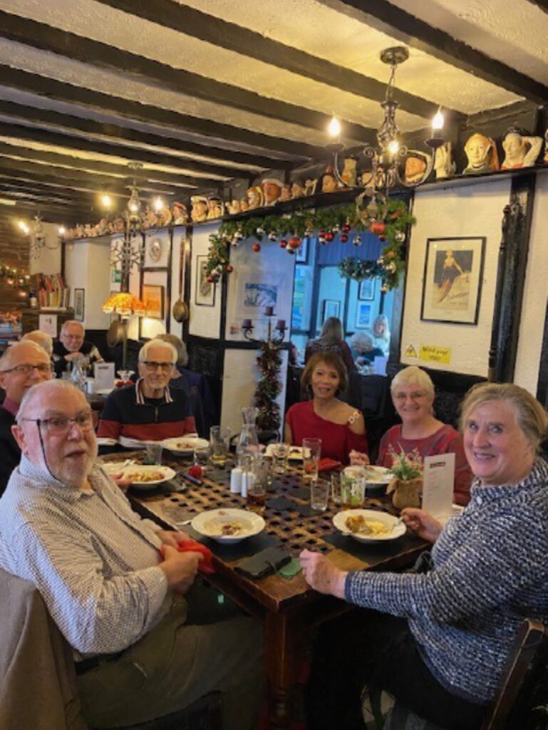 Local history group members at their Christmas meal