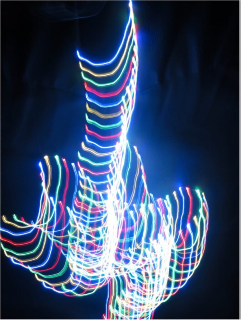 Photograph of light patterns.