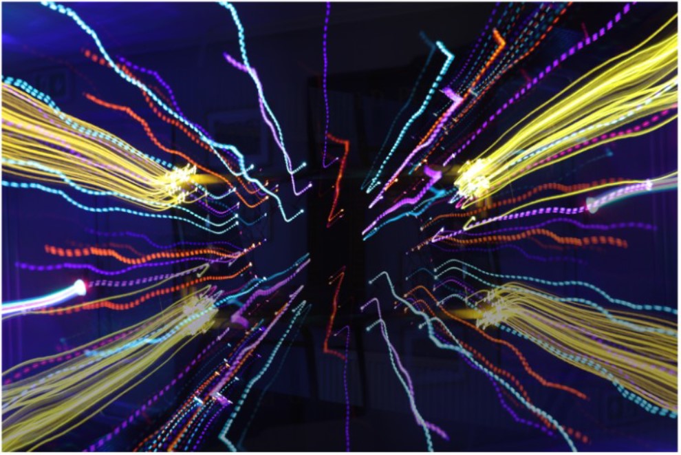 Photograph of light patterns.