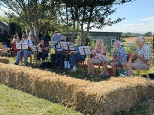 Photo of ukelele group performance at Wembury.